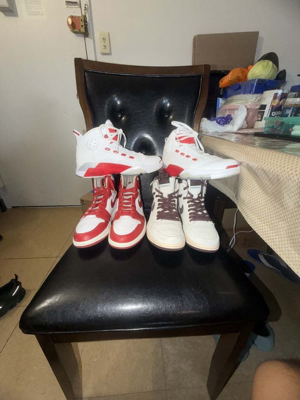 LOT OF 3 2x Air Jordan 1 (A Ma Maniere & High Varsity Red Sail) & Jordan 6-17-23